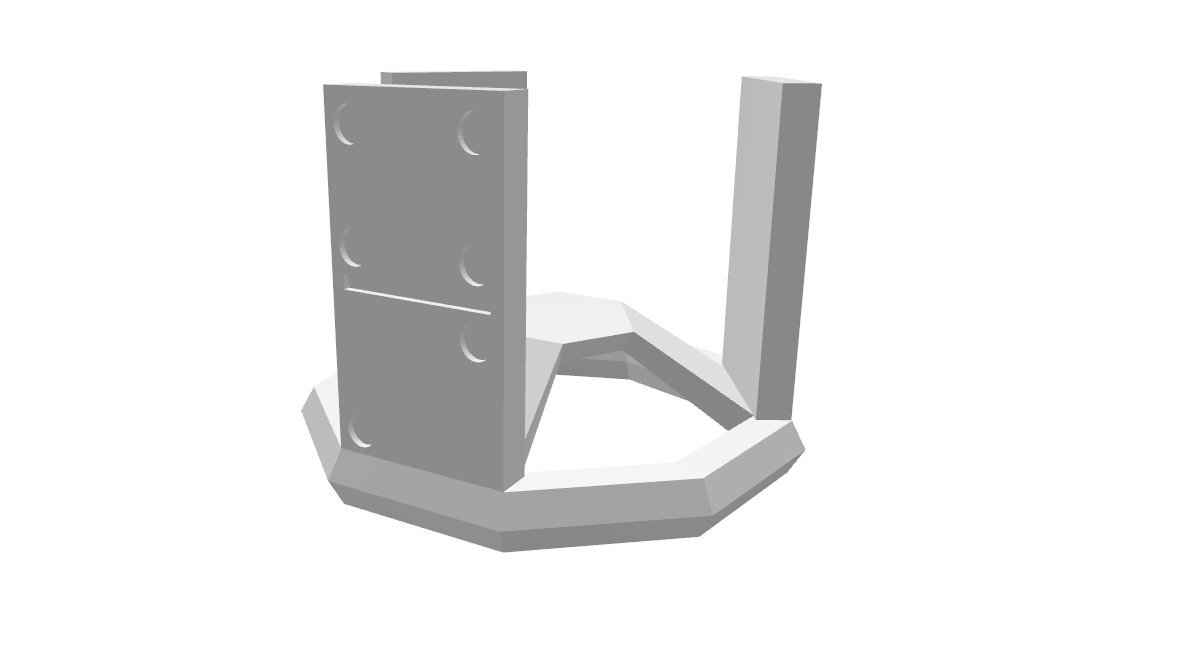 Domino crown headpiece 3D model render
