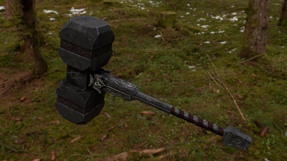 Hammer 3D model render