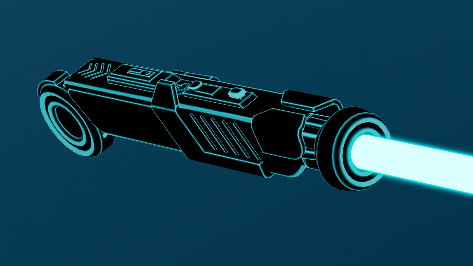 Lightsaber 3D model hilt render